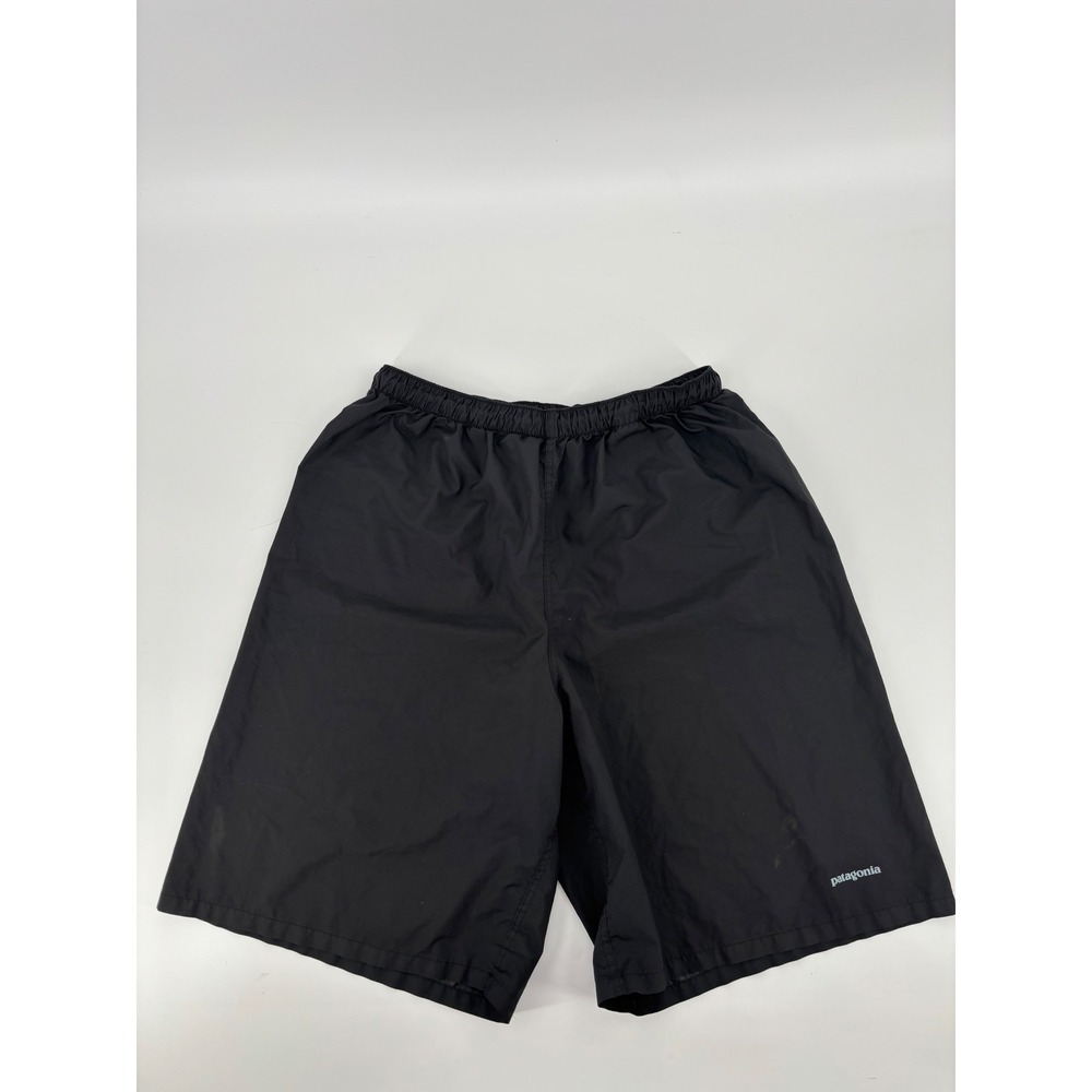 Patagonia Baggies Shorts Mens Black Elastic Waist Outdoor Casual 8 Inch Inseam S